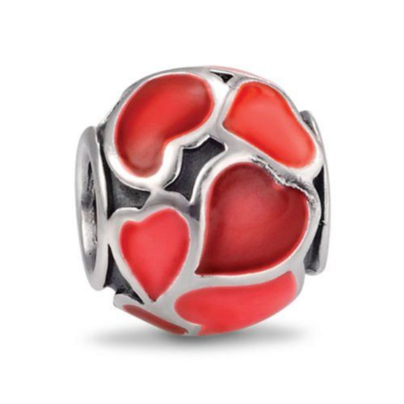 Pandora Jewelry - *Retired!* Pandora Red Hot Hearts Charm 790436ER